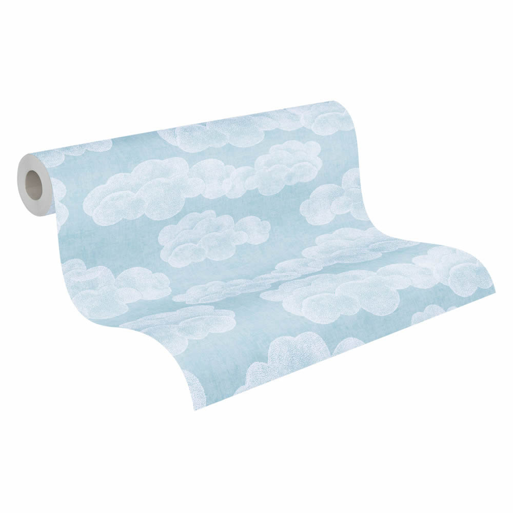 Wolken Viestapeten matt glatt Himmel Mustertapete blau 771431-8-771431