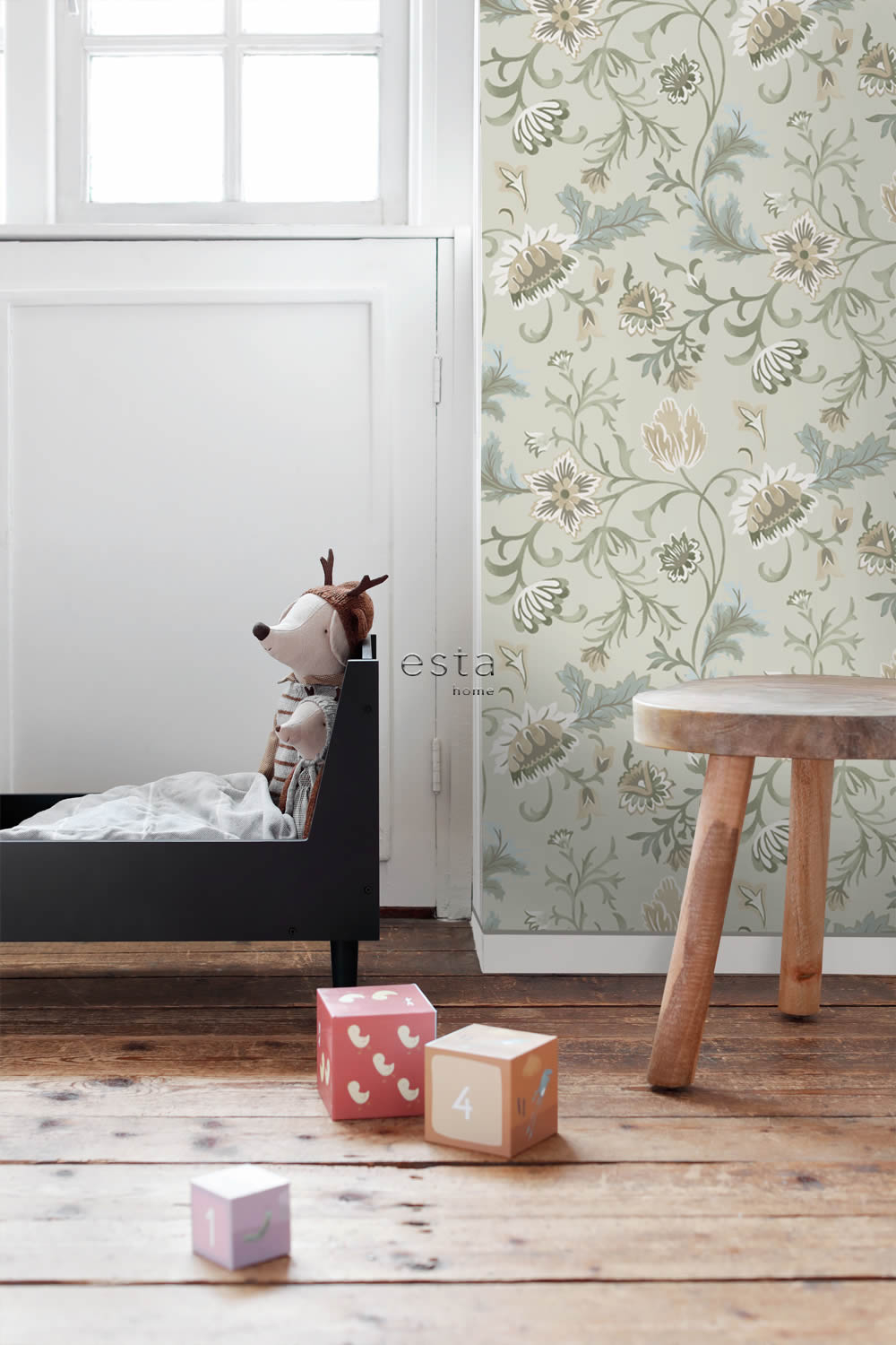 Tapete Blumenranken vintage sandbeige Vlies 139412