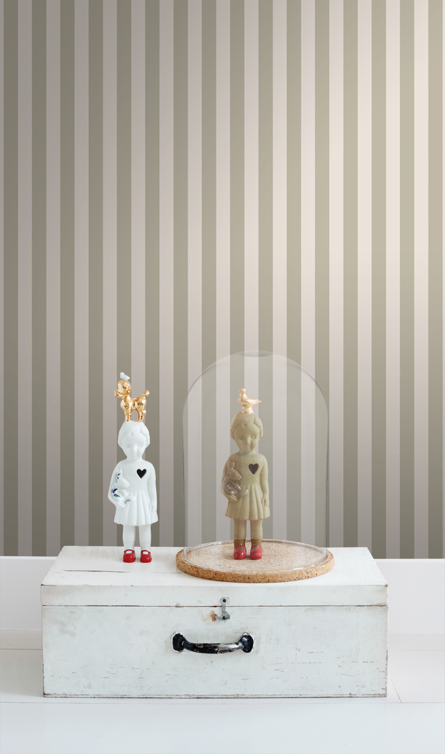 Tapete Streifen Tapete sandbeige minimalistisch Vlies 130955