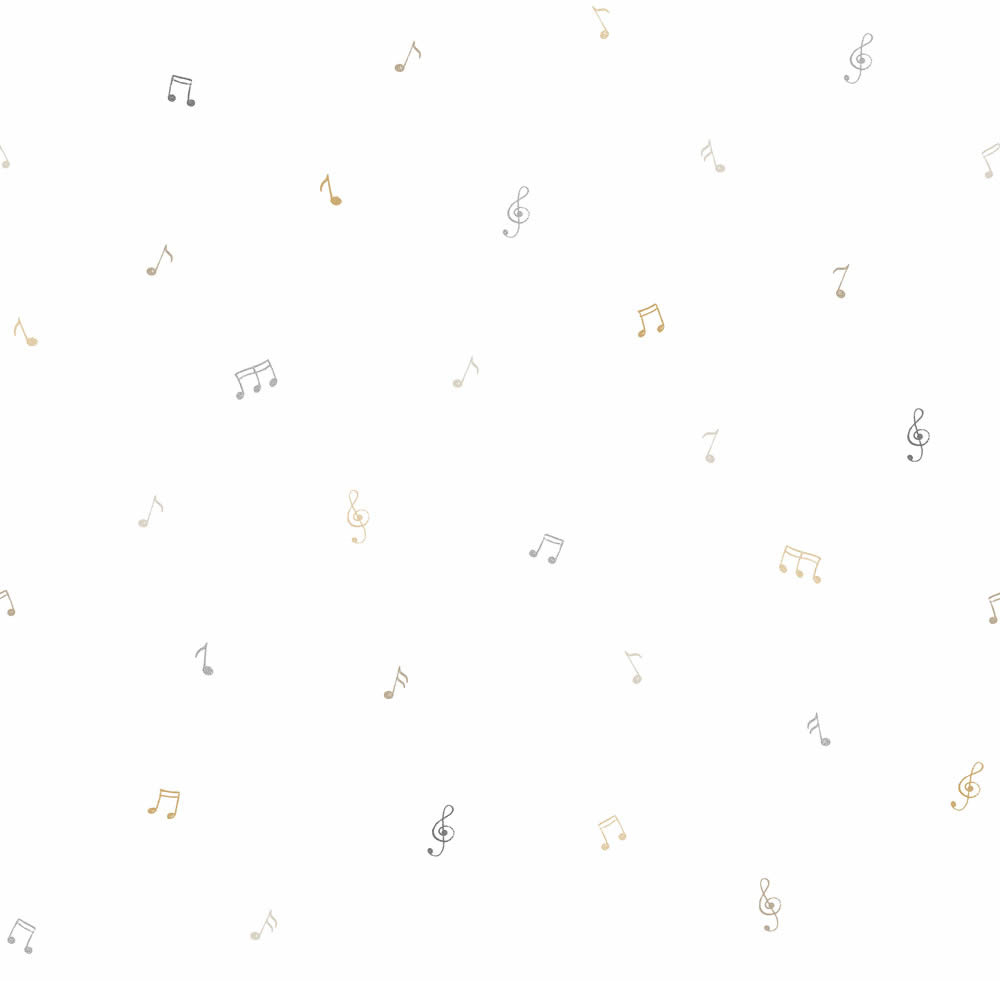 SALE 1 Rolle Musikmotive Weiß Tapete Pippo Rasch Textil 104513