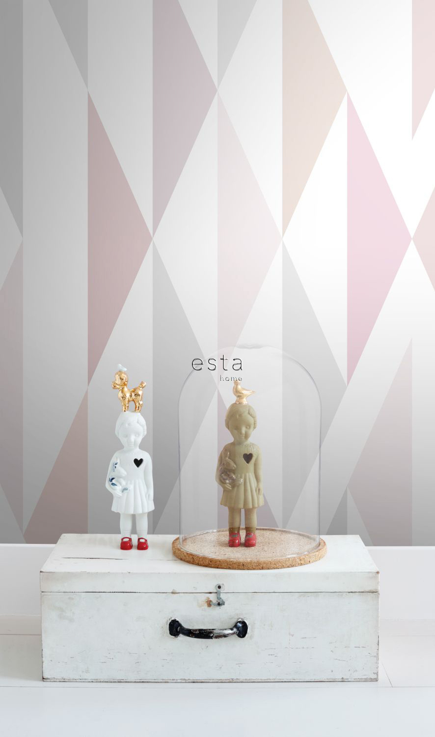Wandbild Rauten Scandi pastellfarben 150 x 279 cm 158903