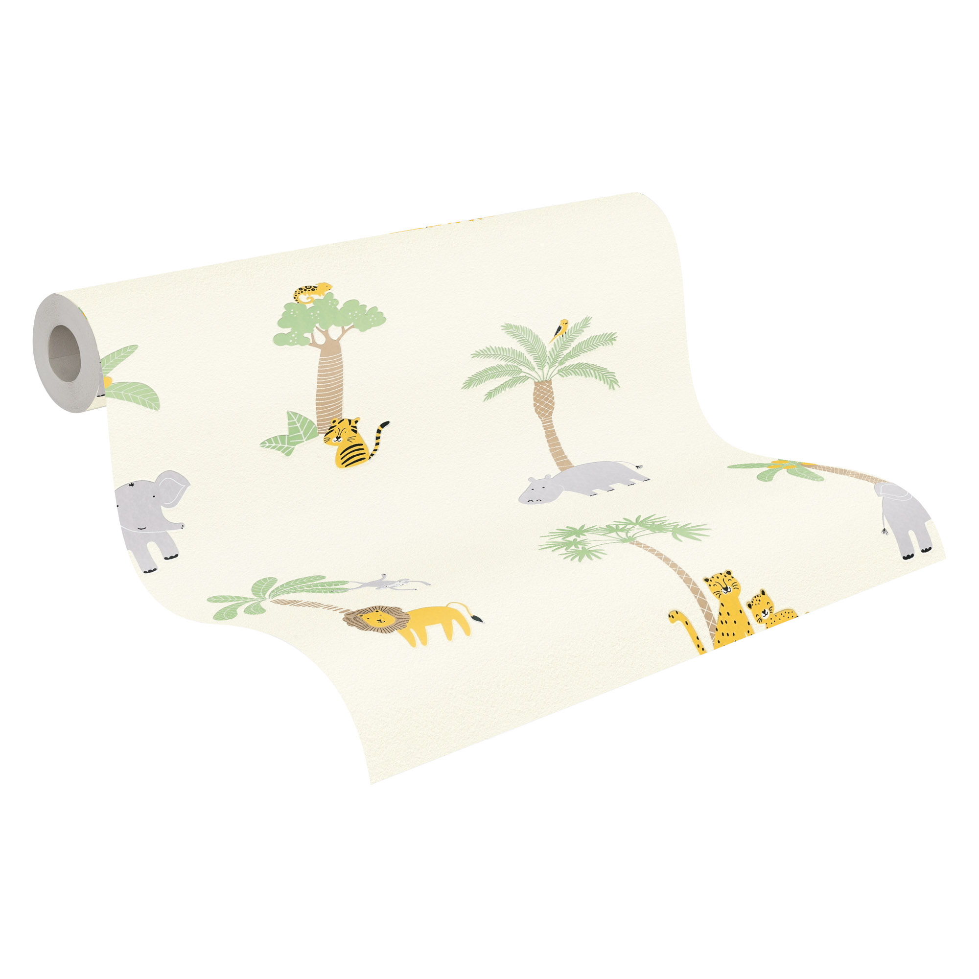 Tapete Dschungeltapete Safaritiere creme Vlies 792621