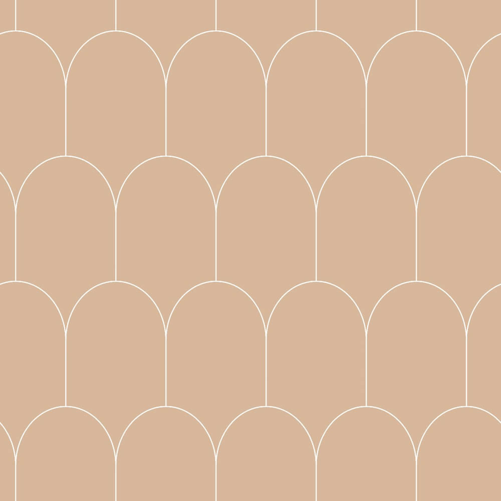 Tapete grafisch Art Deco terrakotta Vlies 139203