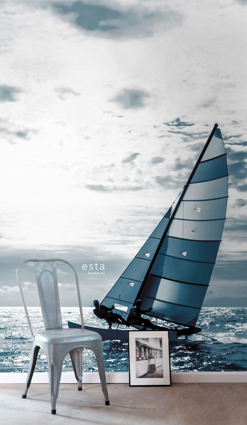 Wandbild Segelboot blau 186 x 279 cm 158846