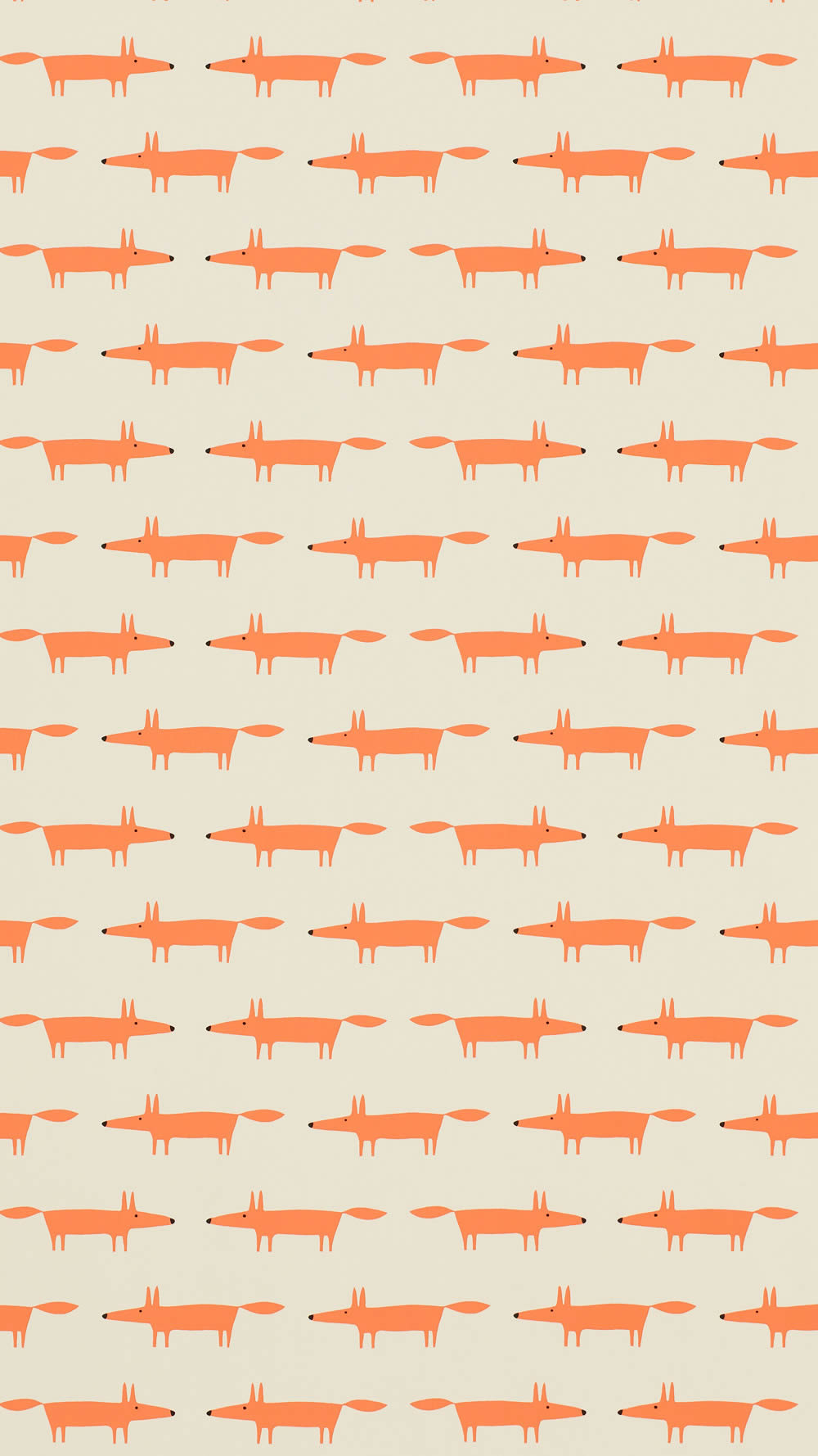 Tapete Little Fox Tapete kleine Füchse beige orange NSWA110841