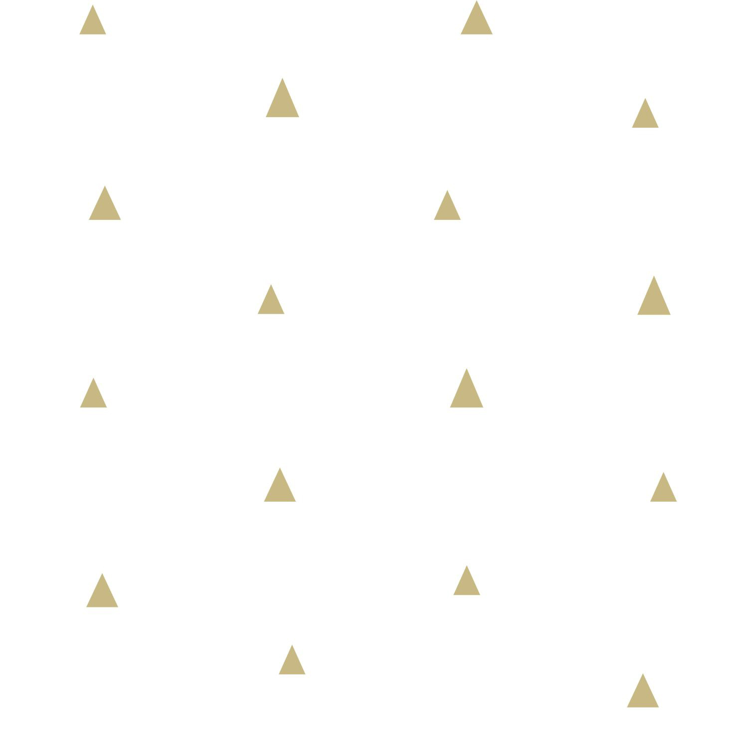Tapete goldene Dreiecke Scandi weiß Vlies 347680