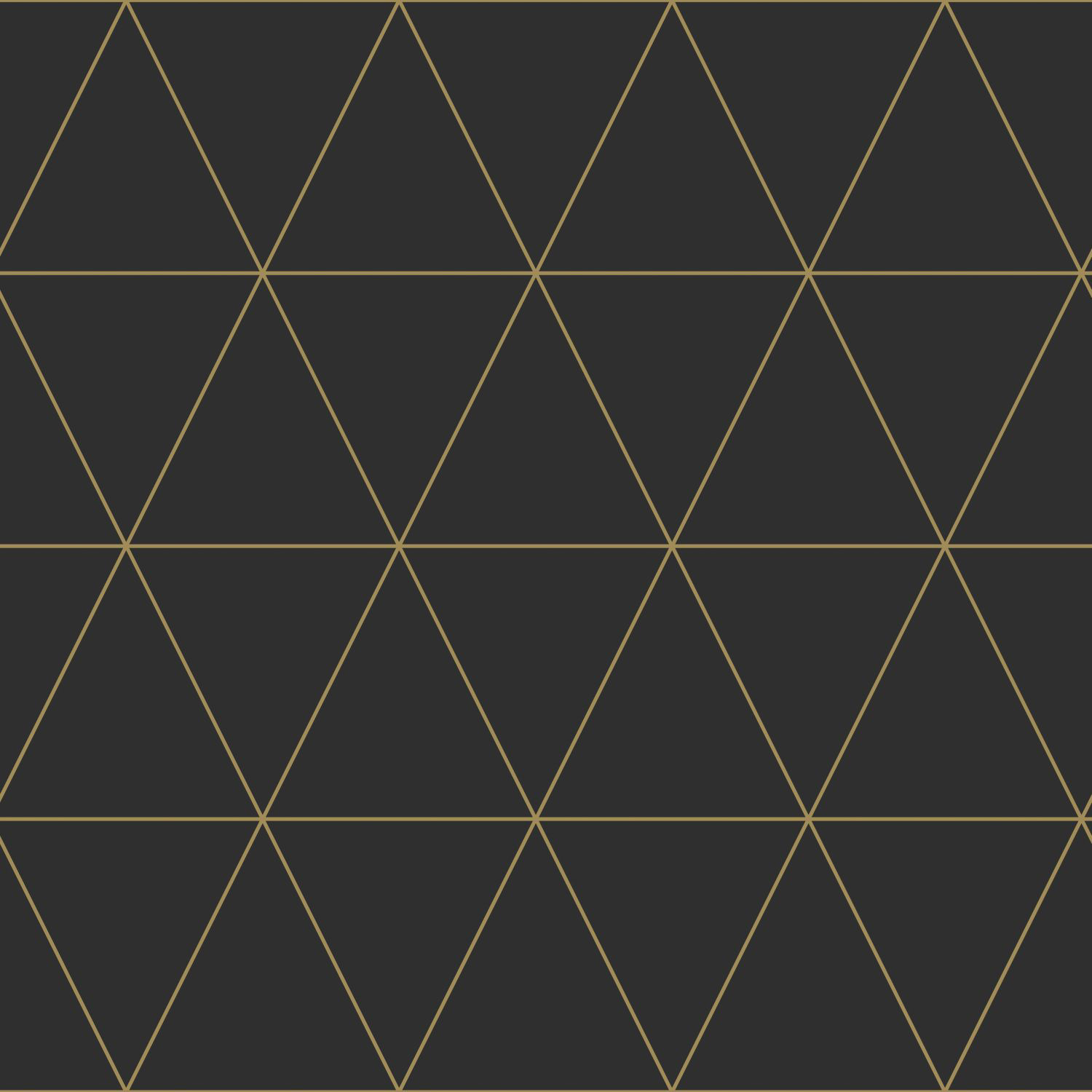 Tapete Dreiecke modern schwarz gold Vlies 347684