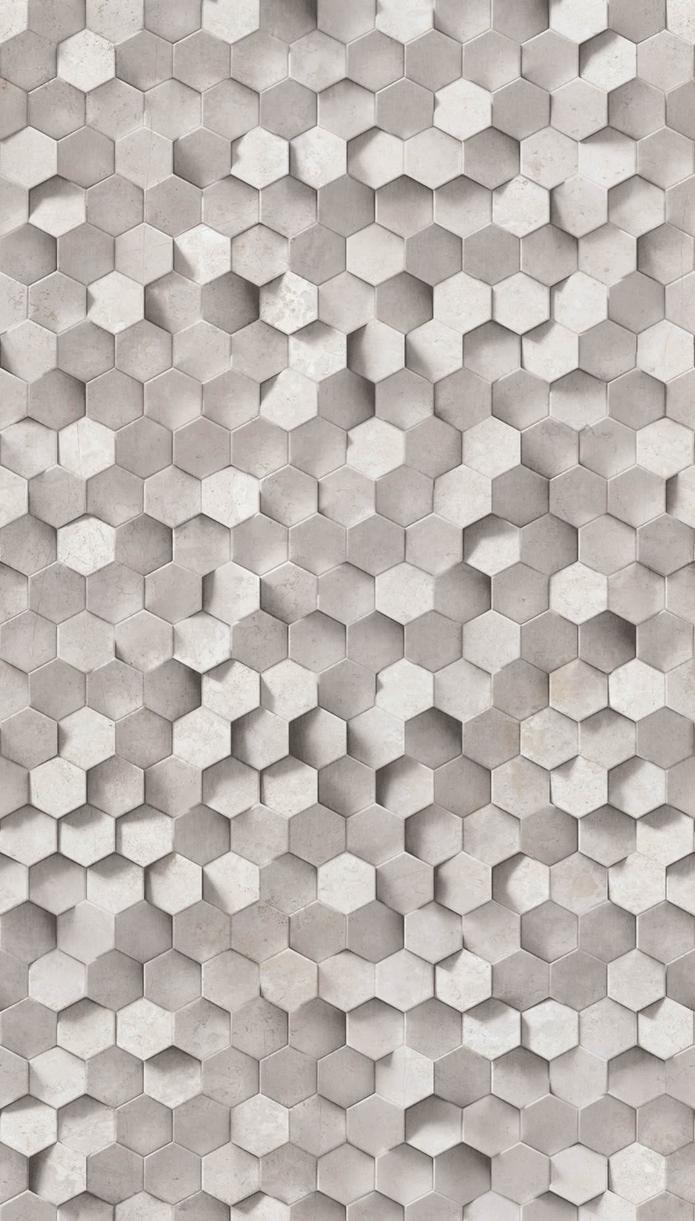 Fototapete 159 x 280 cm Waben 3D Optik grafisch grau ML4301