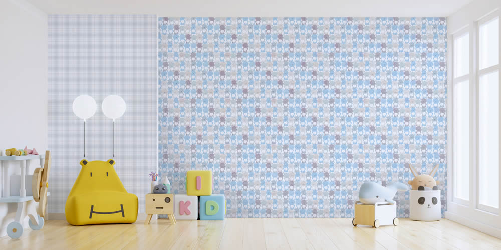 shapes non-woven wallpaper lilac and blue Little Love AS Creation 381223-8-381223.1M
