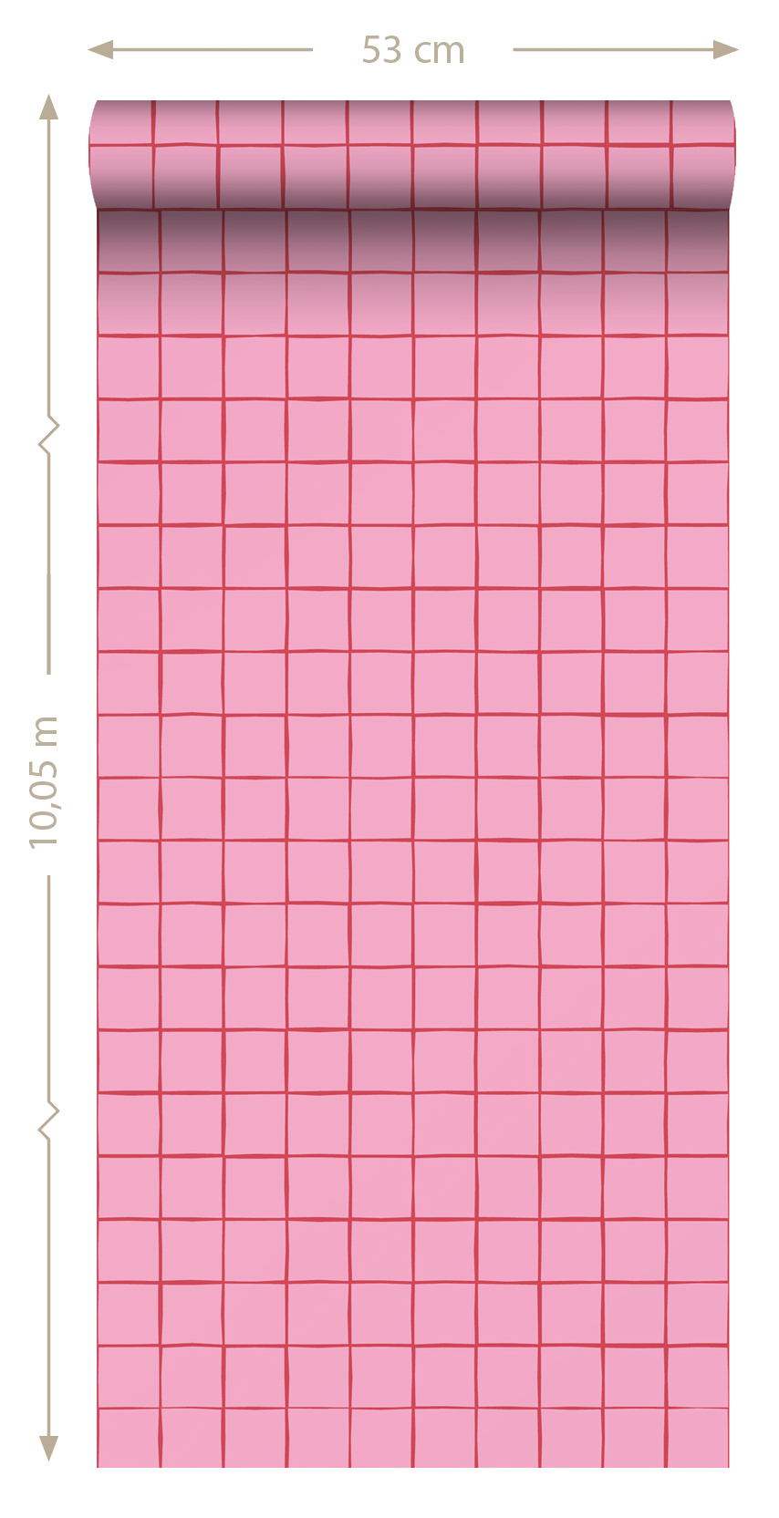Tapete Kachel Tapete Fliesenoptik rosa Retro Vlies 131597