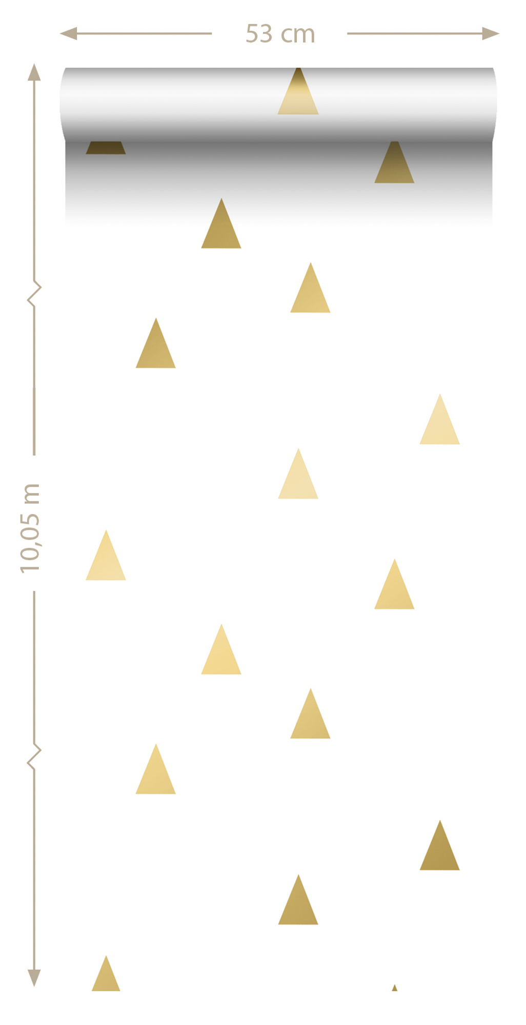 Dreieck Tapete Scandi gold weiß Vlies 138943