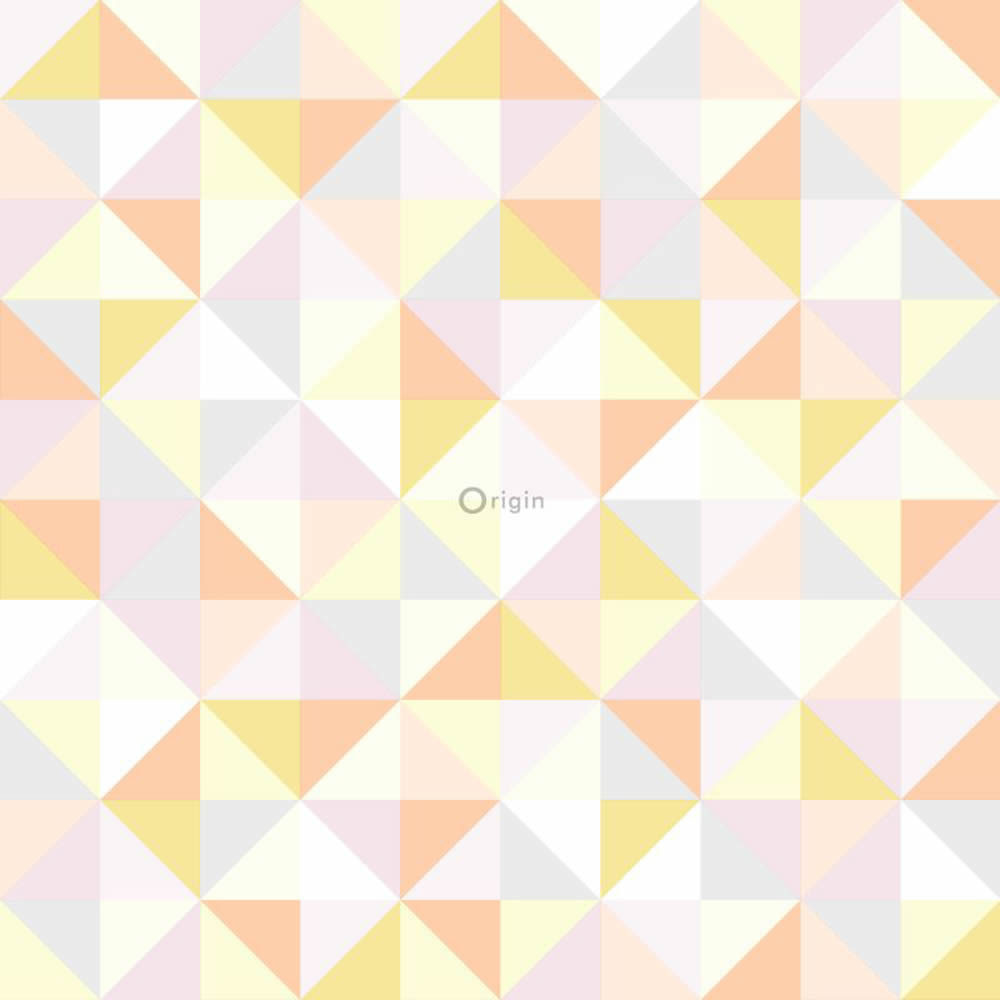 Tapete Vlies Dreiecke Orange Gelb