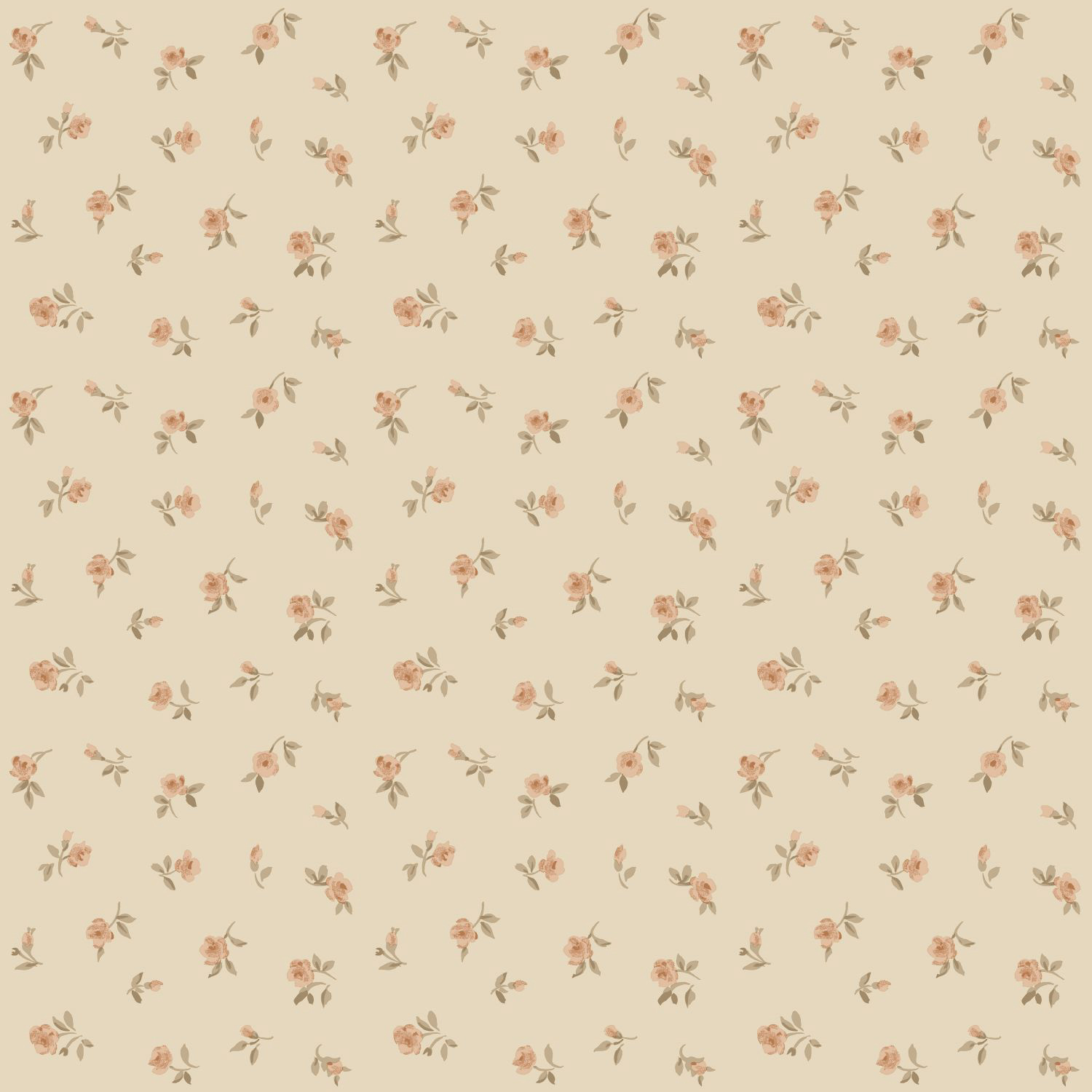 Landhausstil Blumenmuster Rosen Vliestapete gebrochen weiß