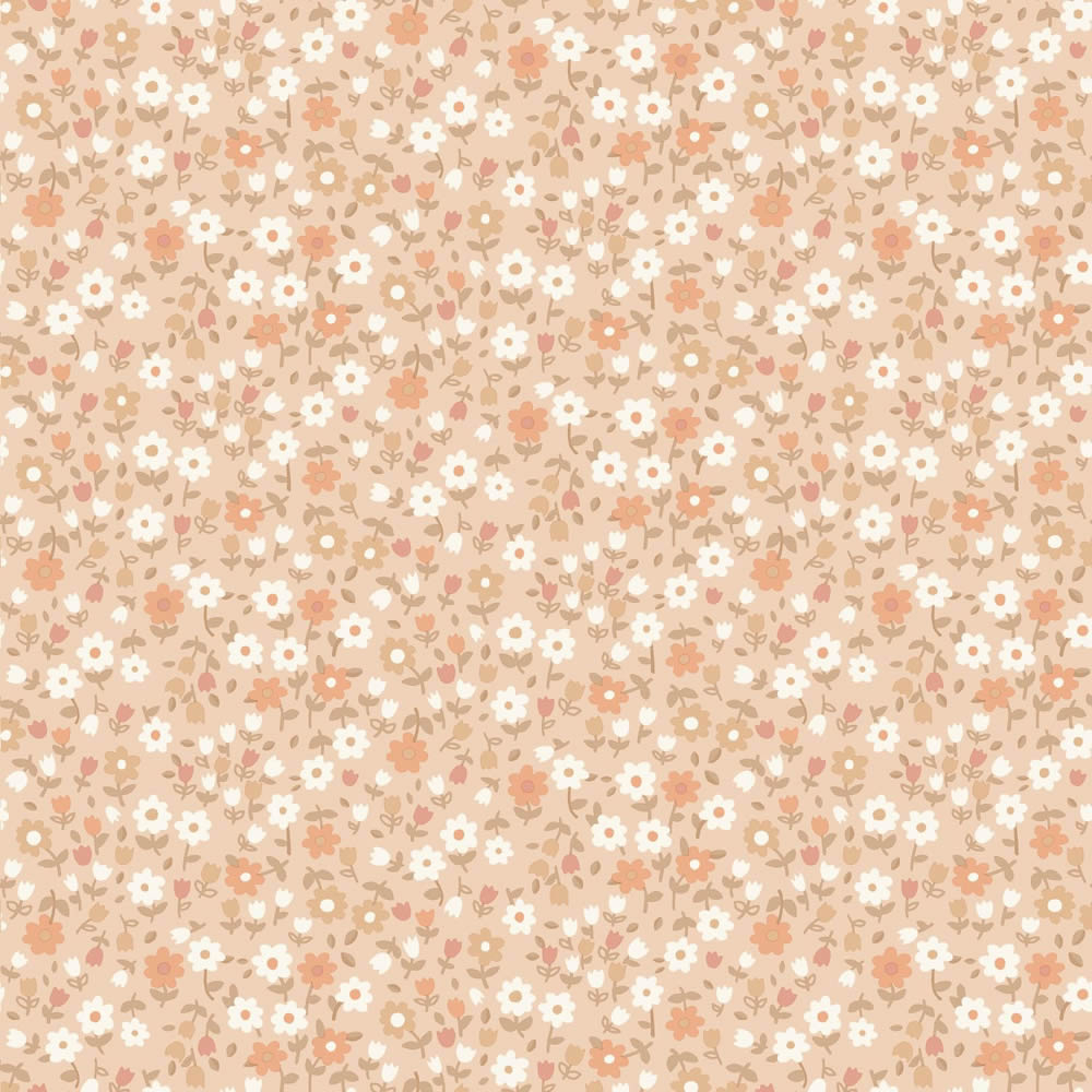 Blümchen Tapete Blumenmuster Vlies apricot 139580