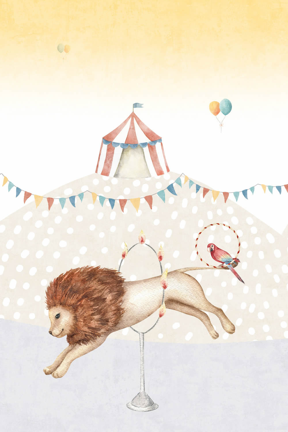 Leinwandbild Zirkuszelt Löwe in Manege DD129375 40 x 60 cm-8-DD129375