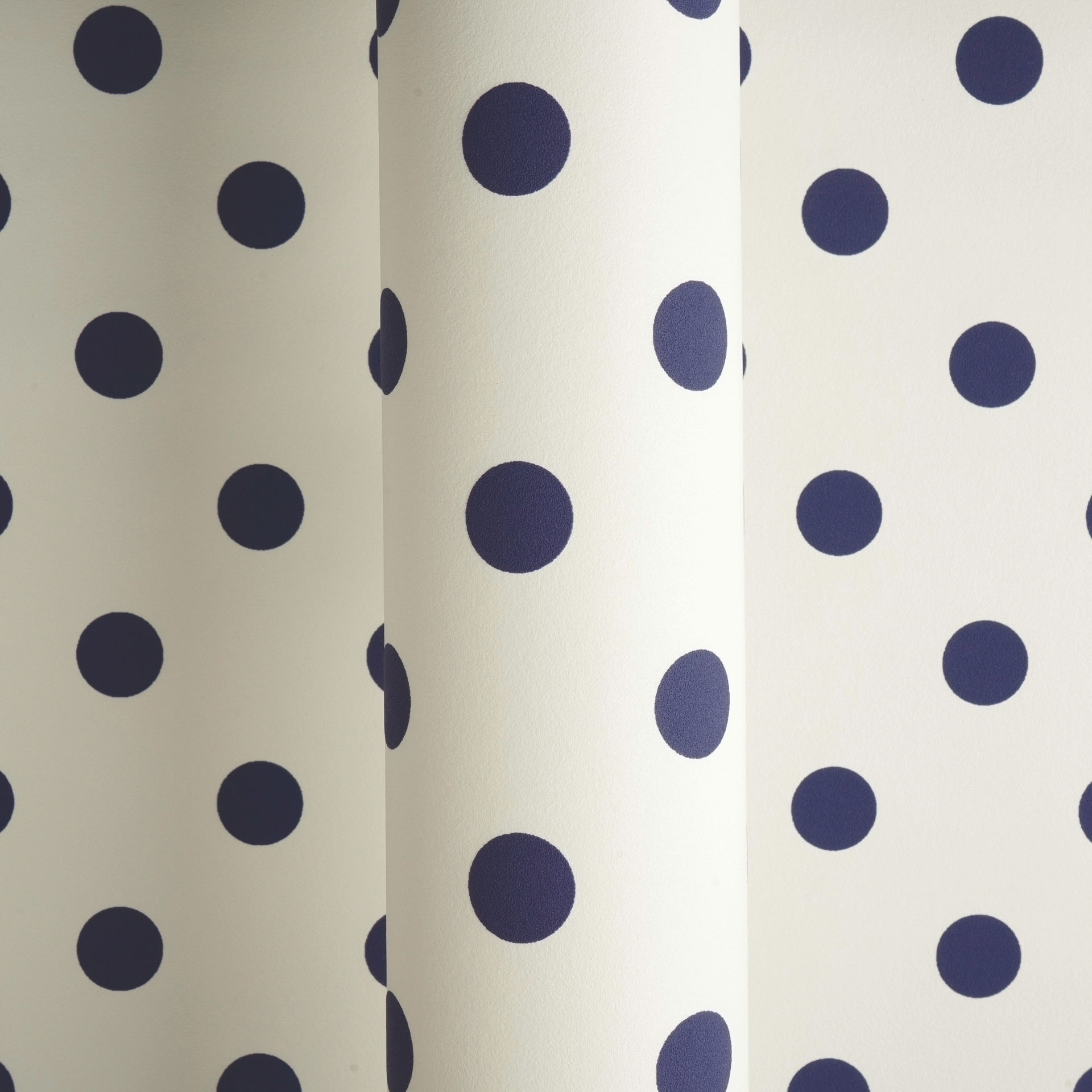 Tapete gepunktet Skandi Style dunkelblau creme 363367