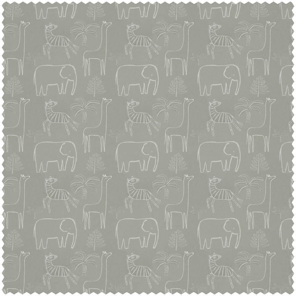 Stoff Zootiere Giraffe Zebra Elefant grau HLTF133537-60-HLTF133537