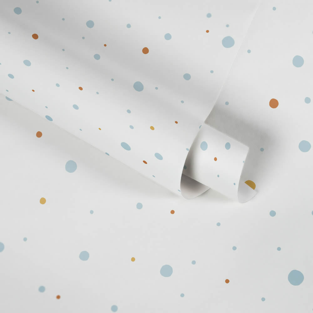 confetti non-woven wallpaper white, orange and blue Little Love AS Creation 381162-8-381162.1M