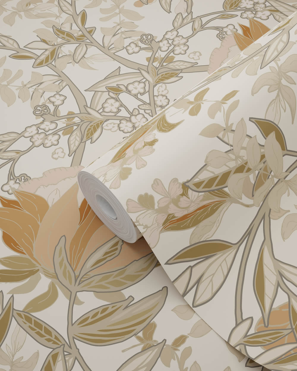 Tapete Blumen Jugendstil Blumenranken beige Vlies 139459