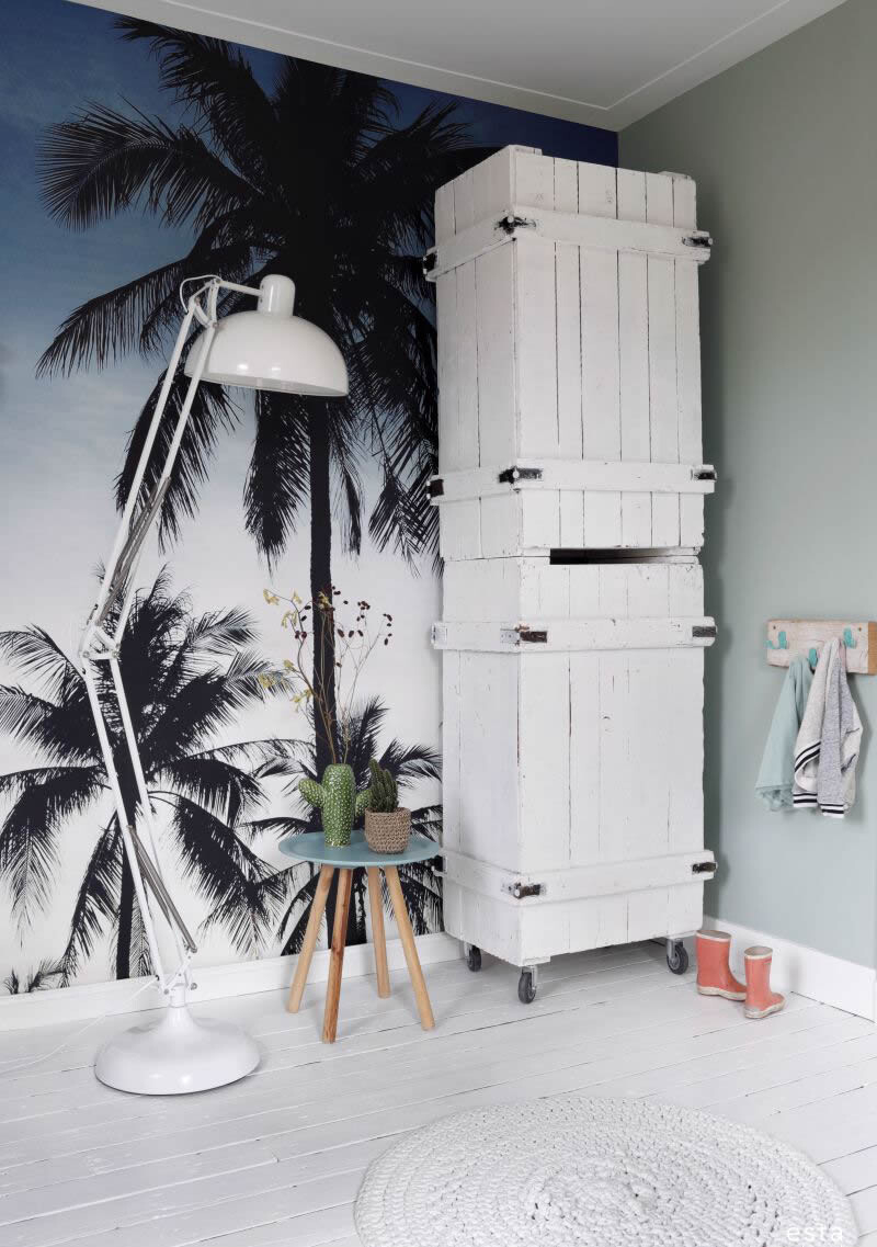 Wandbild Palmen Beach House 186 x 279 cm 158849