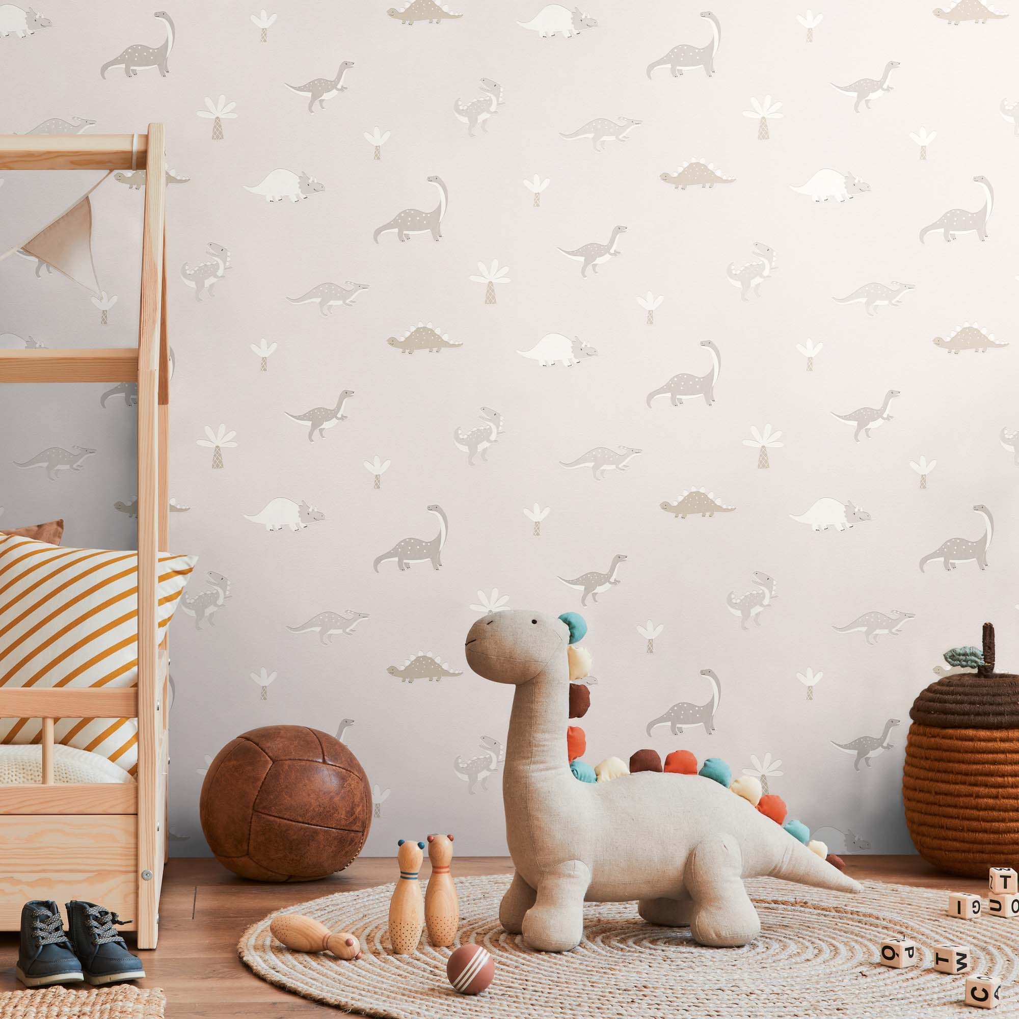 Tapete Dino Tapete Dinosaurier grau Vlies 792571