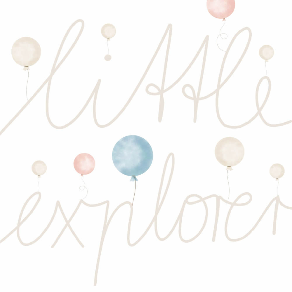 Leinwandbild Schriftzug little explorer DD129391 30 x 30 cm