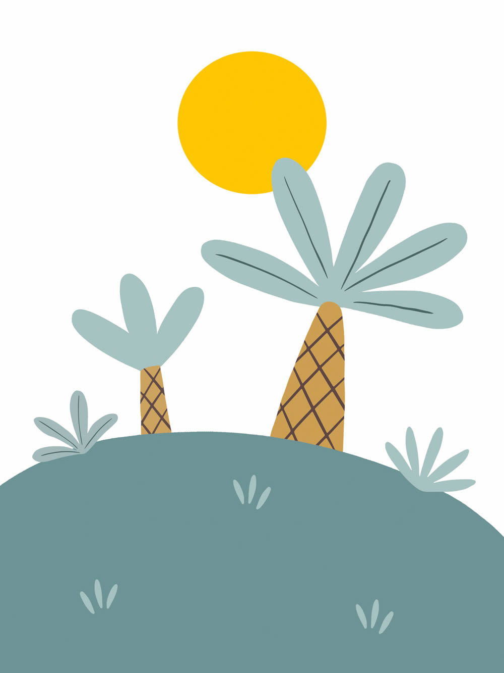Leinwandbild Palmen in der Sonne DD129446 30 x 40 cm-8-DD129446