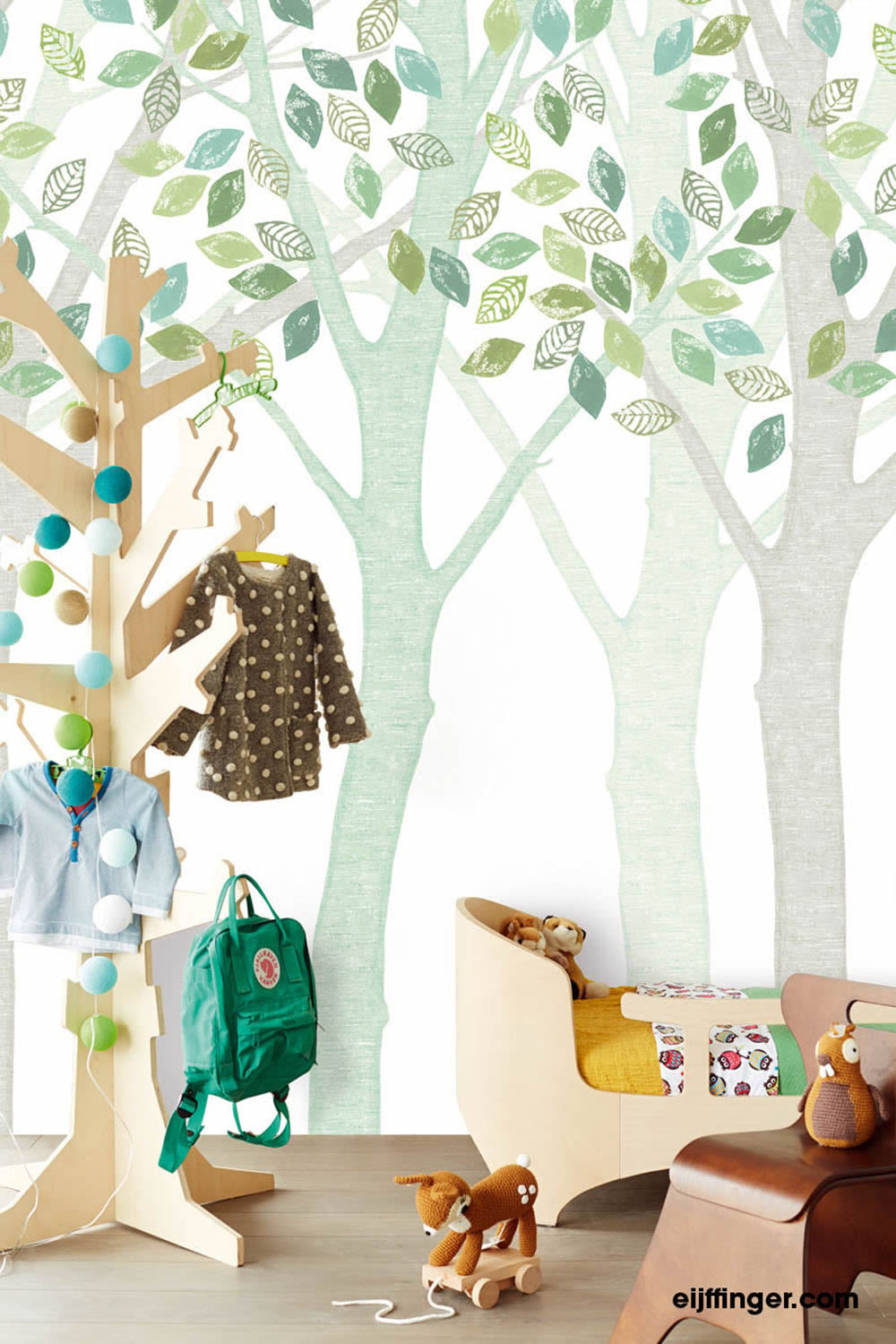 Mural trees green leaves-55-364129