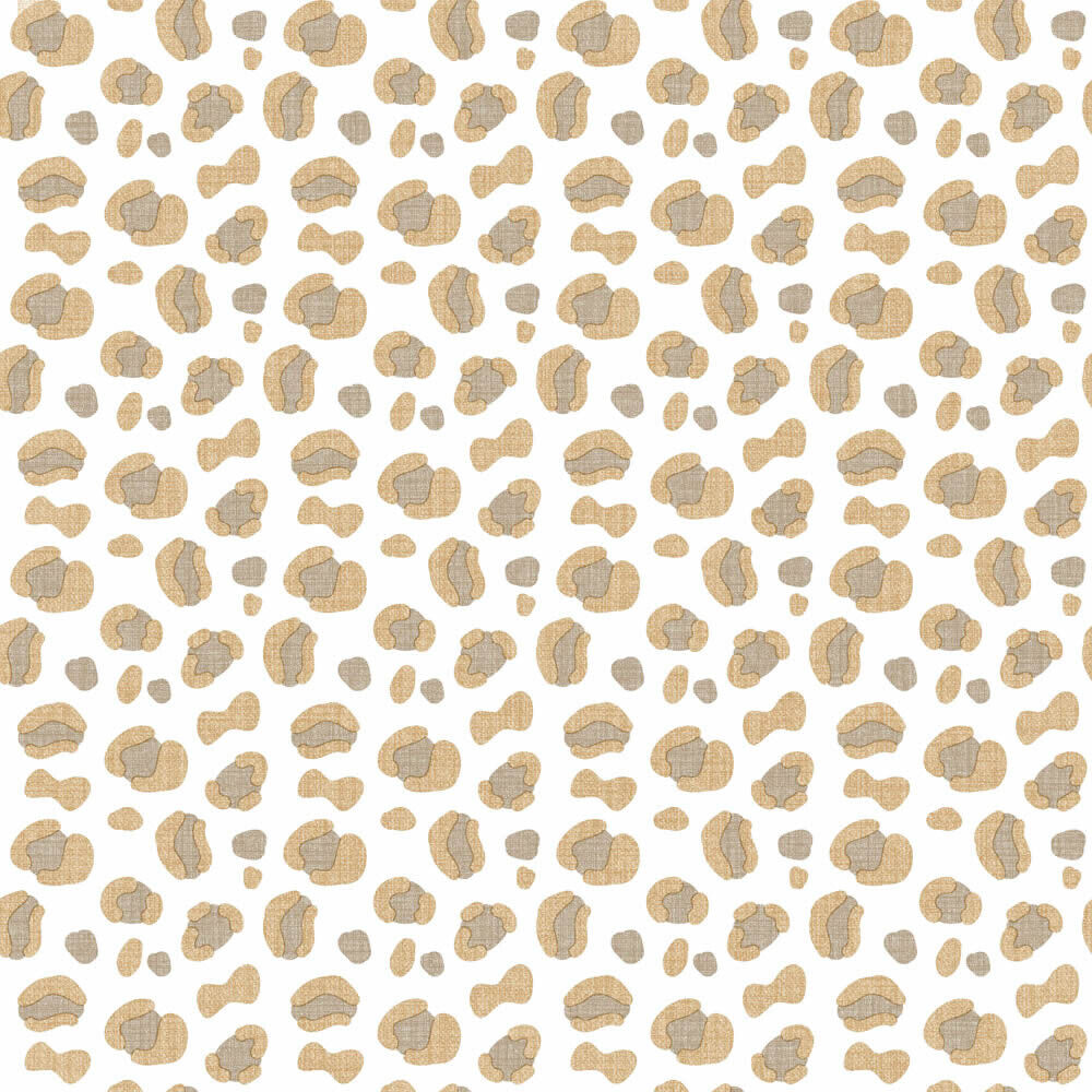 Leopard Tierfell Tapete weiß und cream Mondobaby Rasch Textil 113051