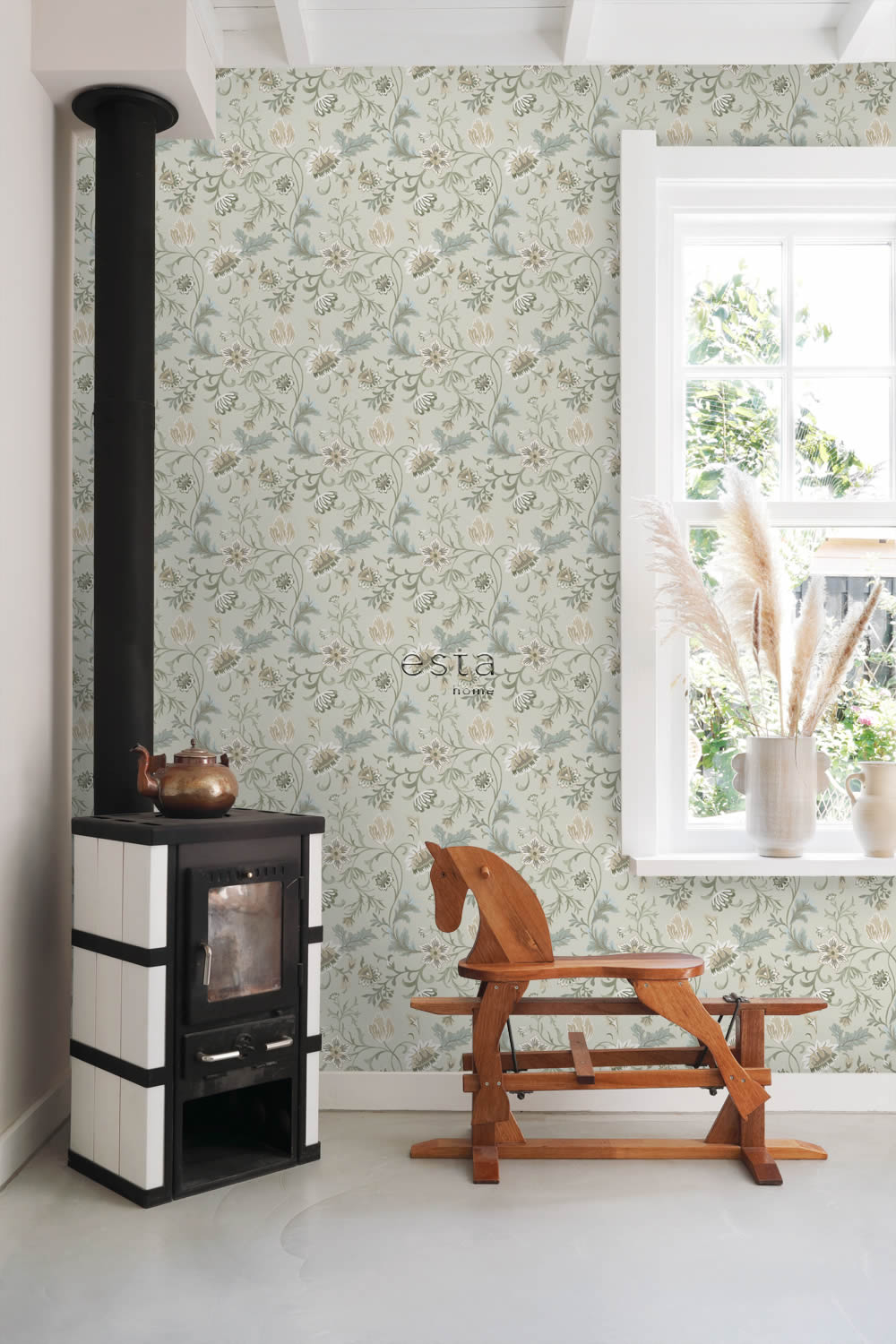 Tapete Blumenranken vintage sandbeige Vlies 139412