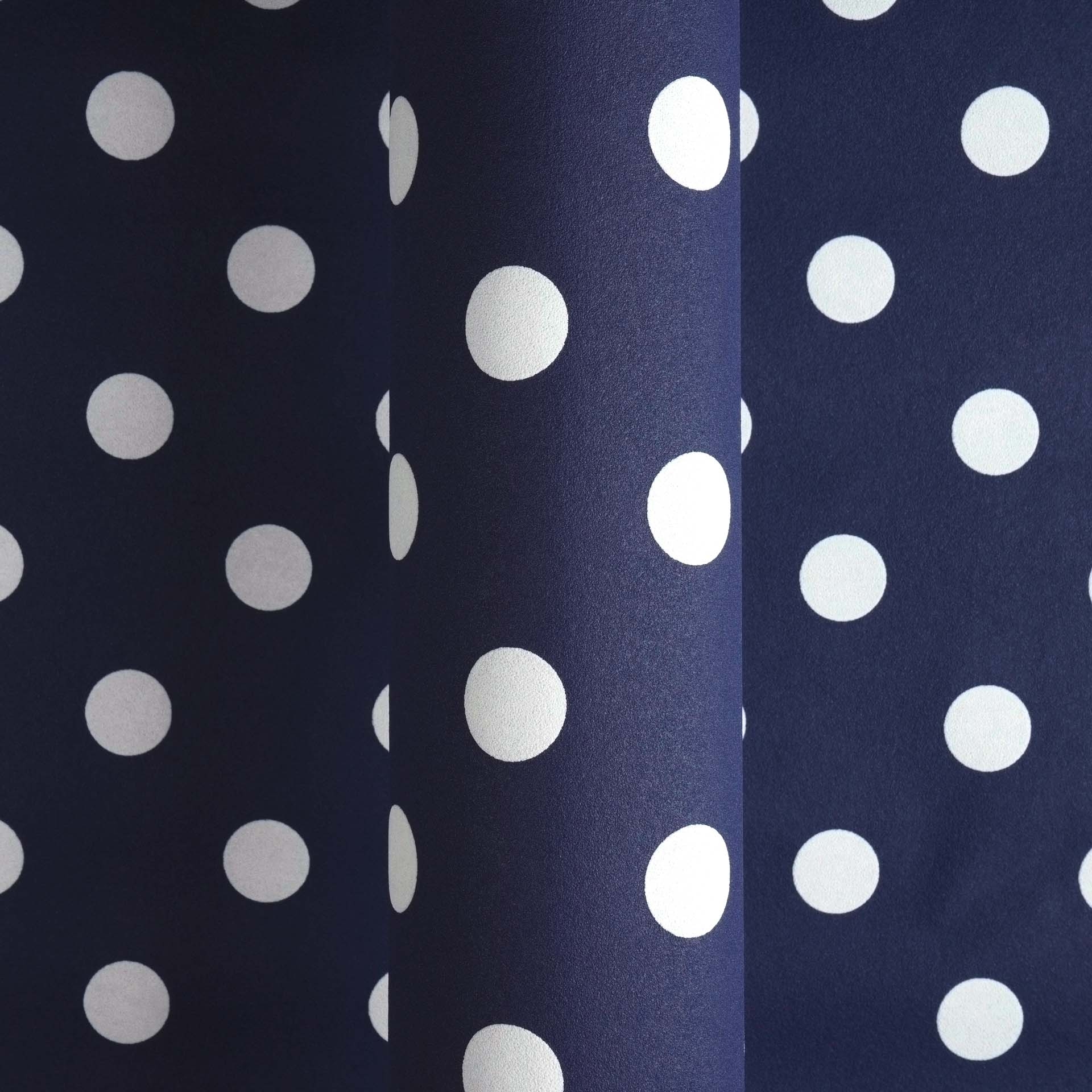 Tapete Punktetapete Polka Dots marineblau weiß Vlies 363368