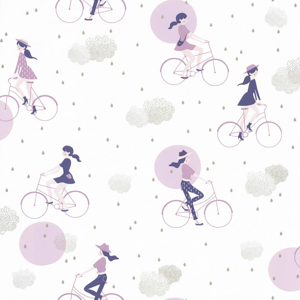 SALE set of 3 wallpaper white purple-36-GPR100845426_S
