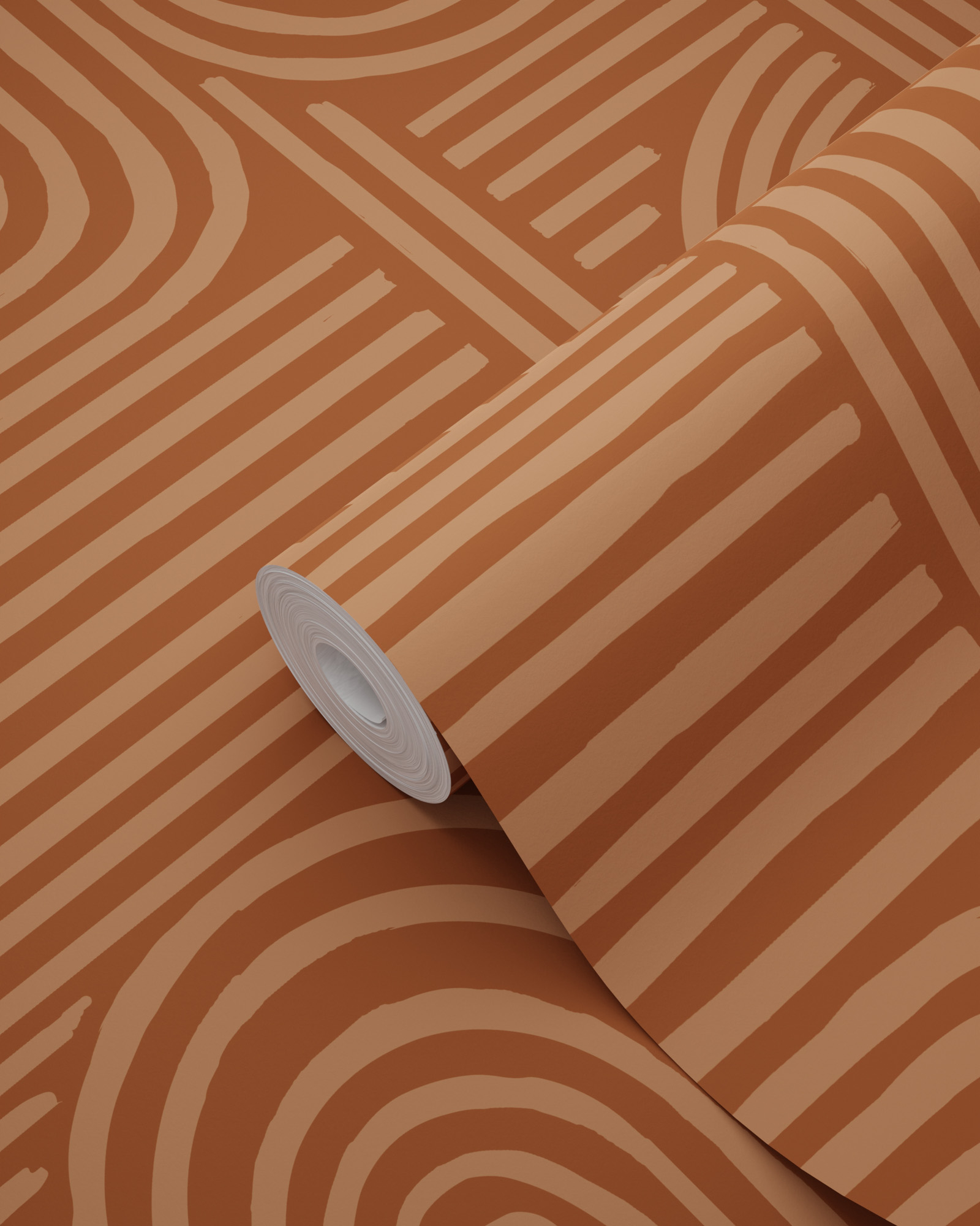 Tapete Grafik Tapete Boho Muster terracotta Vlies 139938
