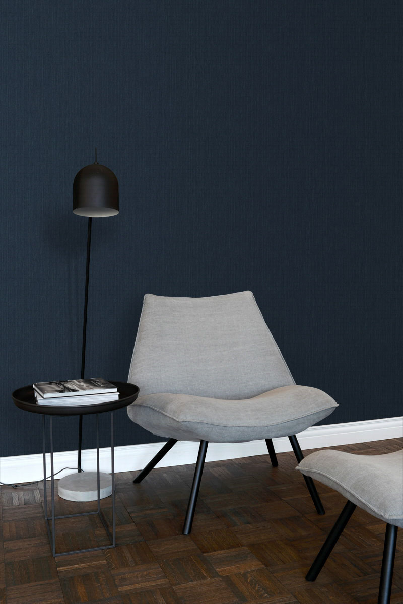 Unitapete Denim dunkelblau Vlies 148707