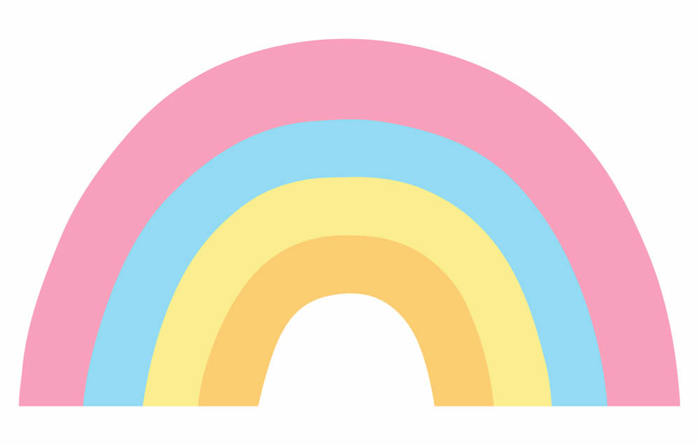 Wandbild Regenbogen modern vorgekleistert 100 x 58,0 cm