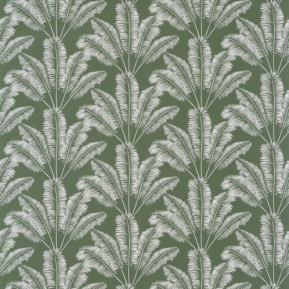 Non-woven wallpaper green white leaves Our Planet OUP101947408-36-OUP101947408.1M