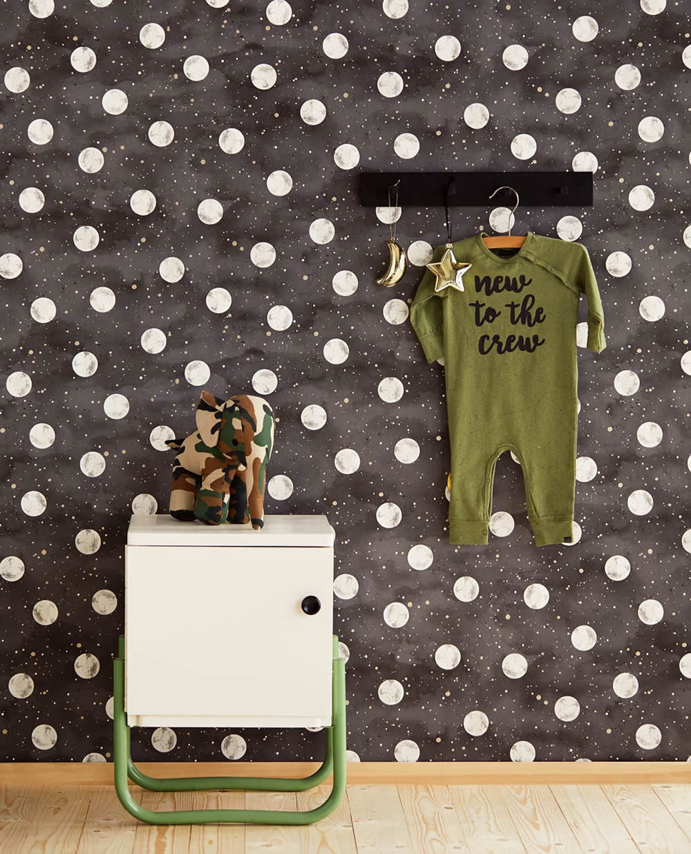 Glow In The Dark Wallpaper Moon Black-55-399033