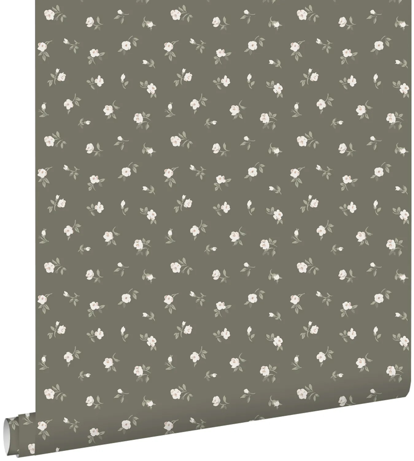 Blumentapete Vintage Blüten Vlies braun rosa 139238