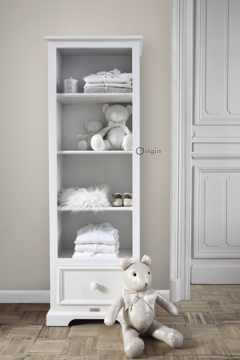 Tapete Uni feine glänzende Streifen beige Vlies 346808