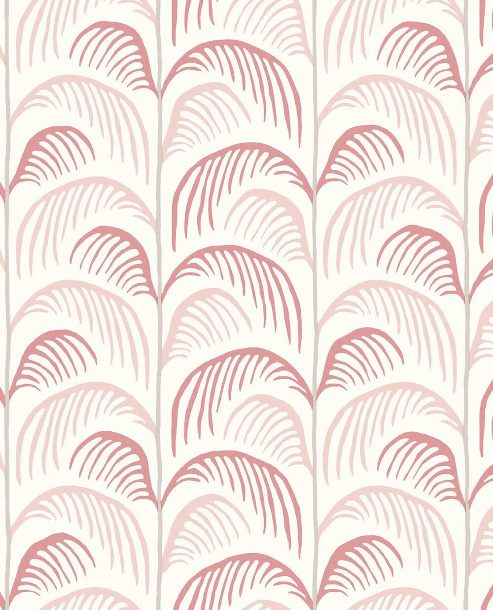 Tapete Rosa Rot Palmen Vintage-55-399071