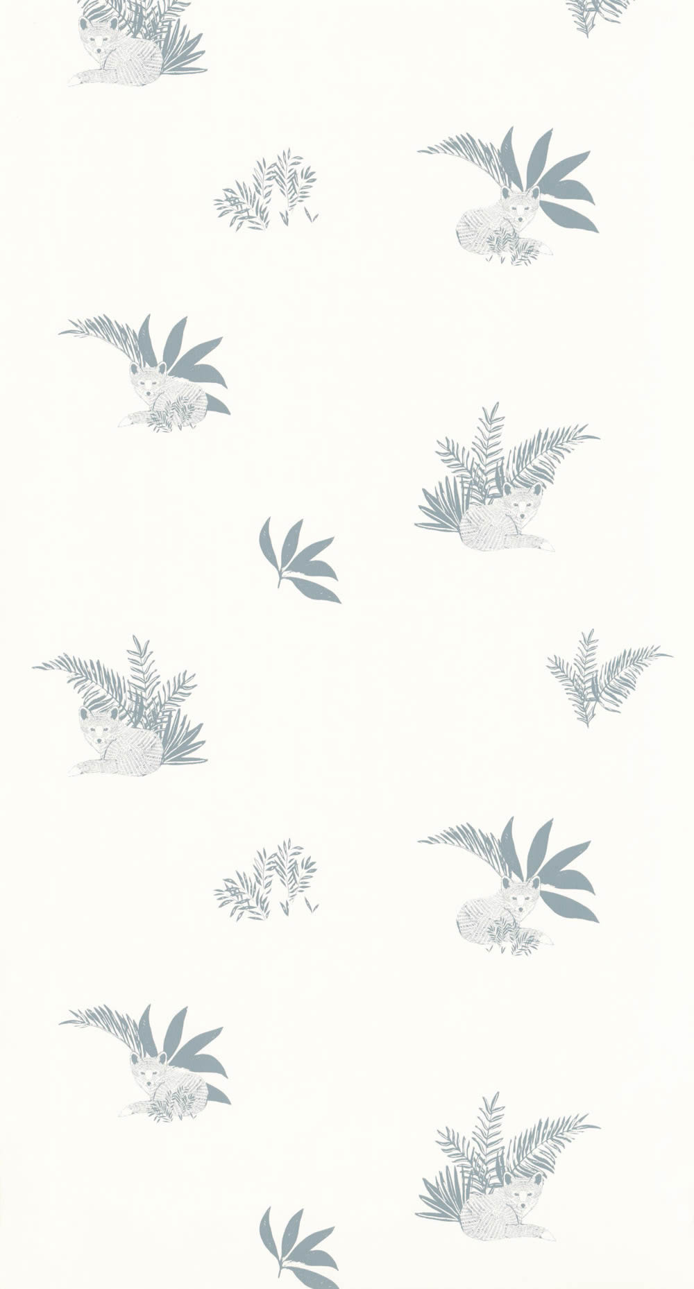 Füchse in der Natur Tapete weiß Caselio - Autour du Monde Texdecor ADM103536009