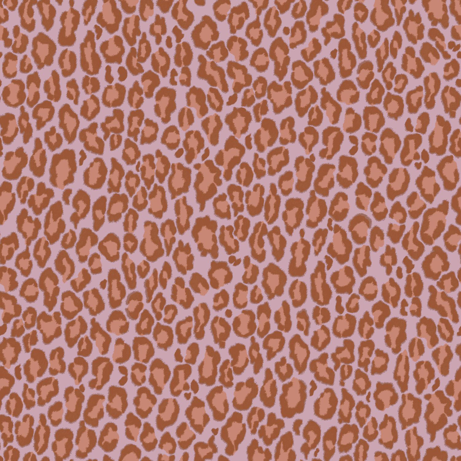 Tapete Leoparden Tapete Retro terracotta lila Vlies 131402