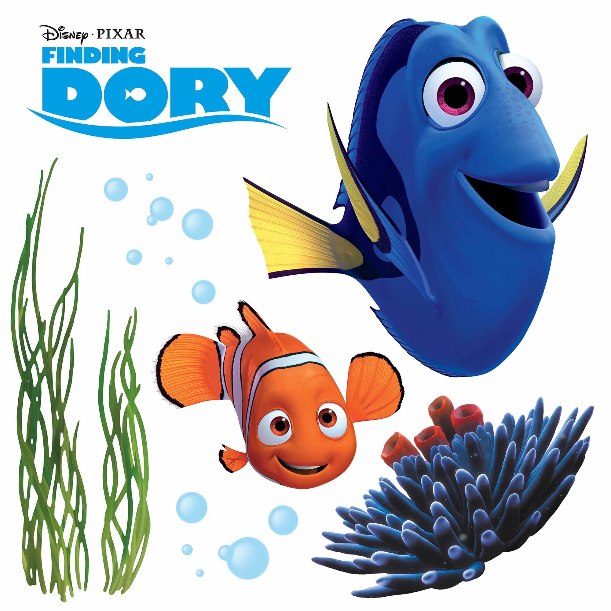 Fenstersticker selbsthaftend Findet Dory Bunt Nemo-58-16409