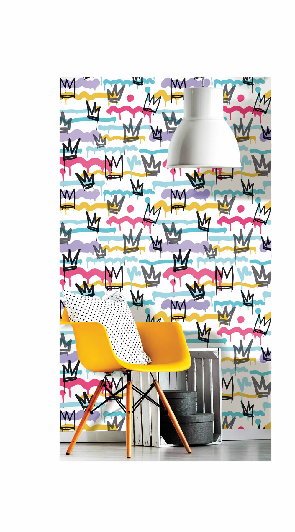 Bunte Tapete Farbkleckse Friends & Coffee Essener 16623-28-16623.1M