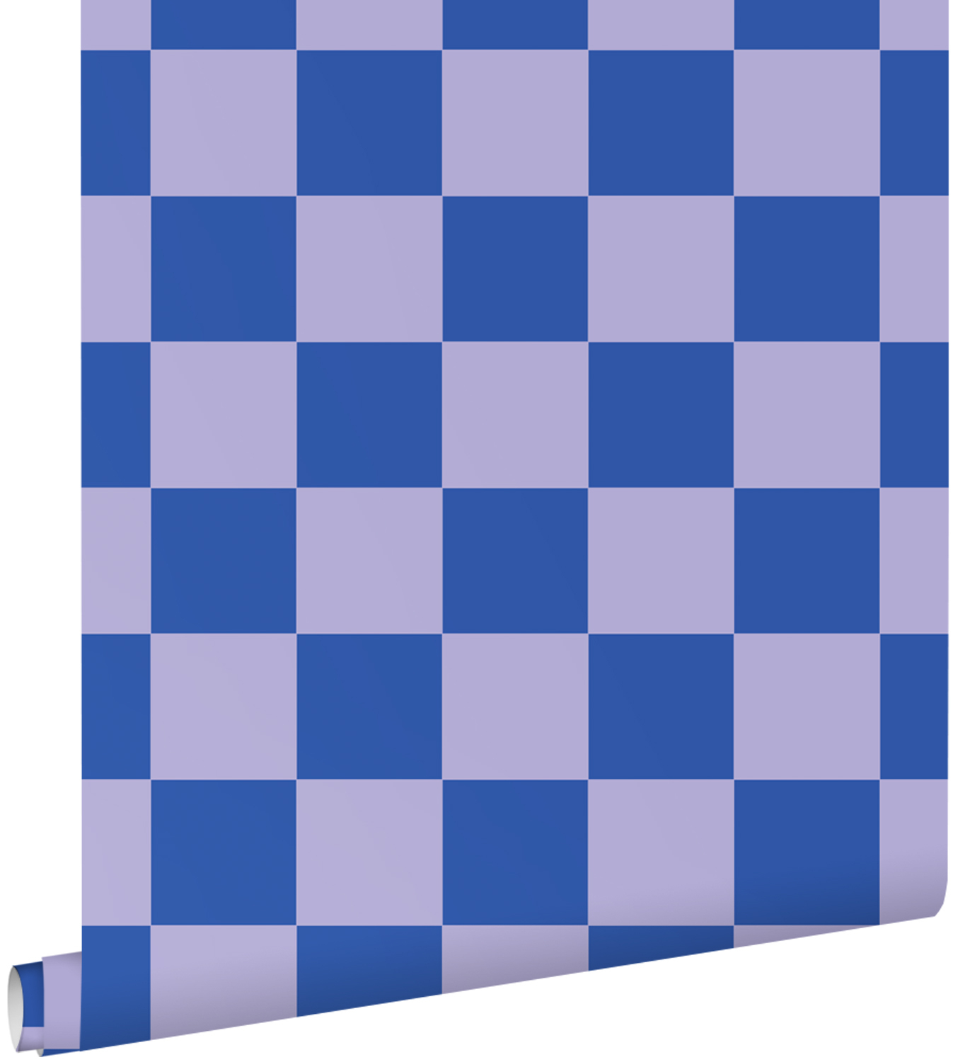 Tapete Tapete Karomuster lila royalblau Vlies 130917