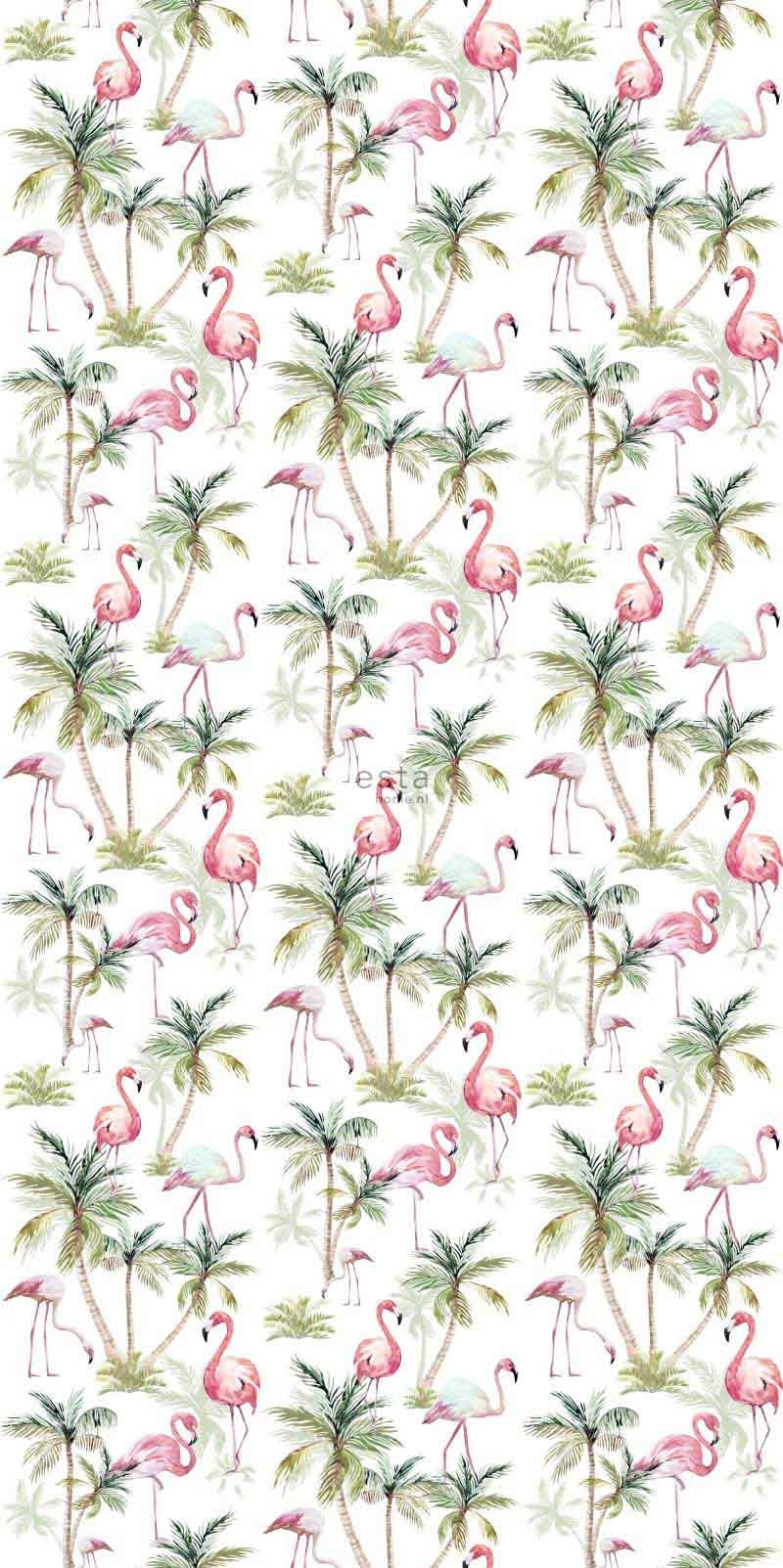 Flamingo Tapete XXL botanisch rosa Vlies 158844