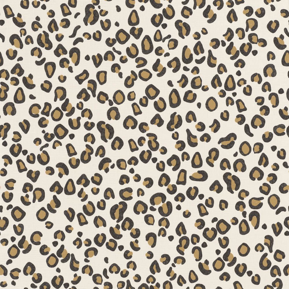 Leopardenmuster Creme und braun Tapete Club Botanique Rasch 540246