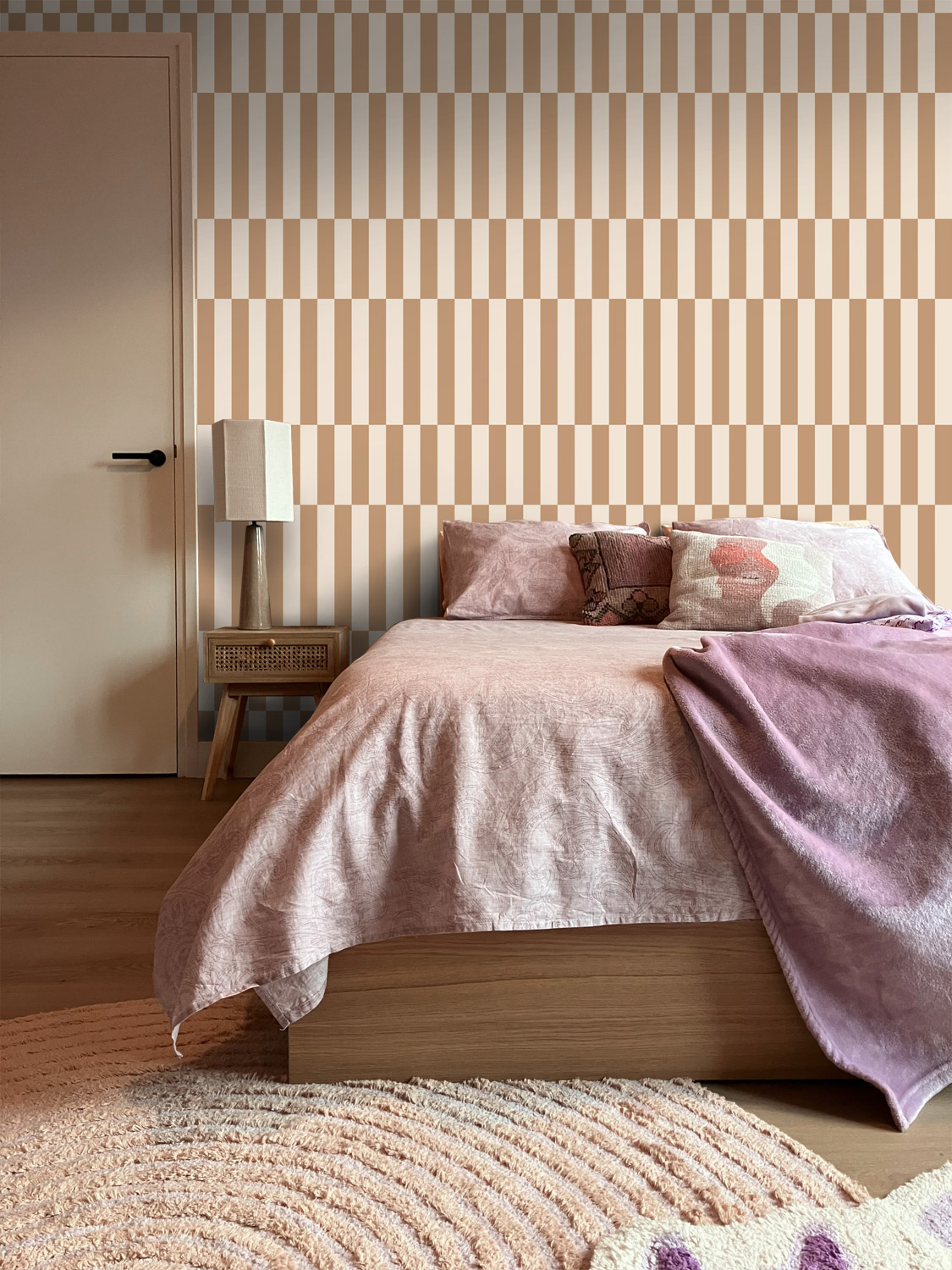 Tapete Vliestapete Streifen braun beige Retro 131214