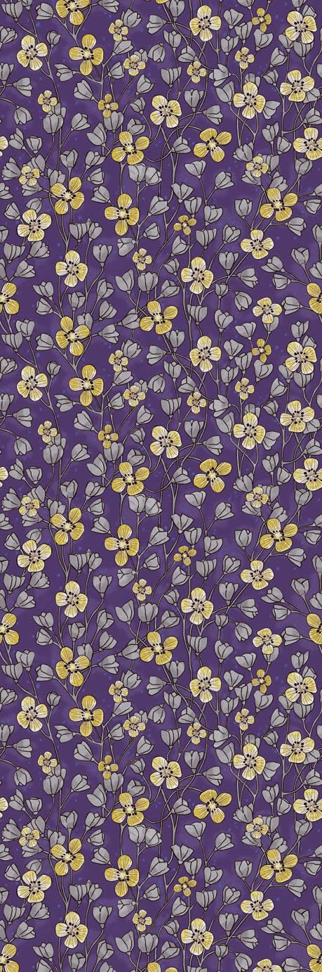 Purple Flowers Wall Picture Flowers Yellow-55-383615