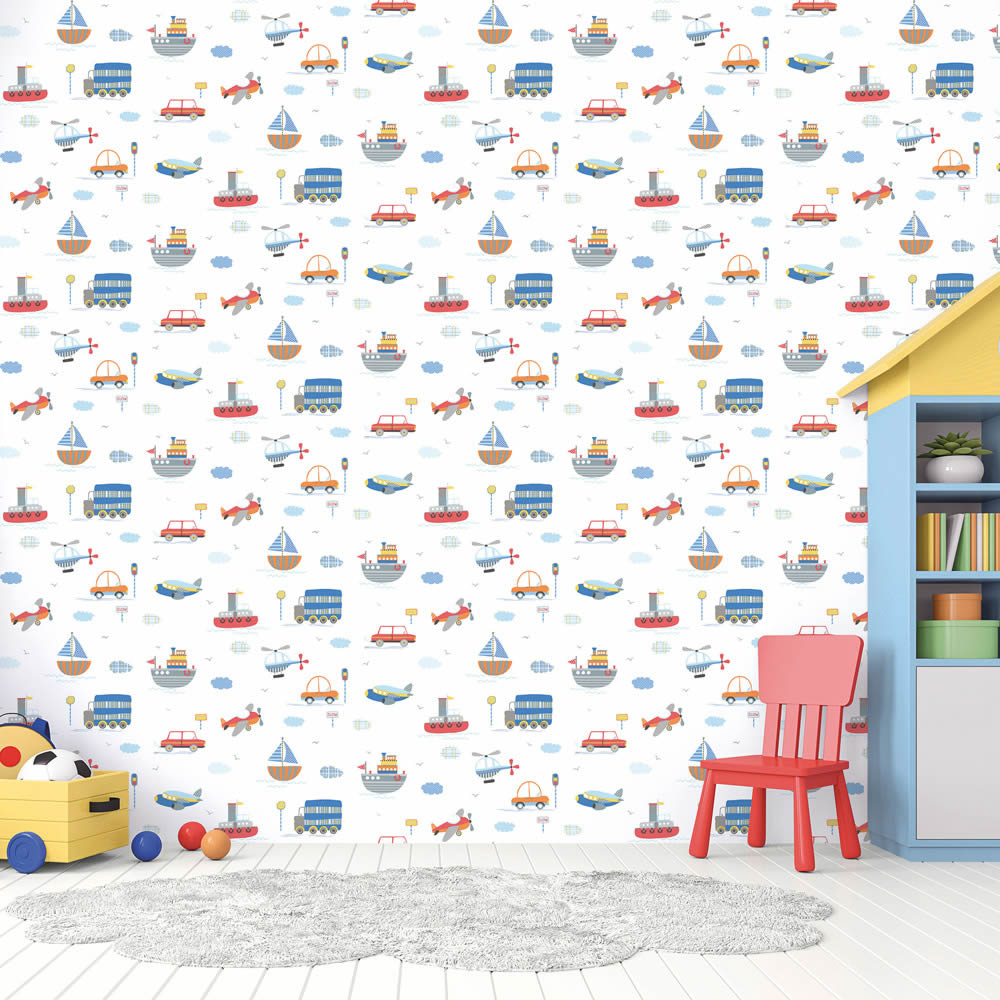 White blue and red non-woven wallpaper pattern wallpaper Tiny Tots 2 Essener G78415-28-G78415.1M